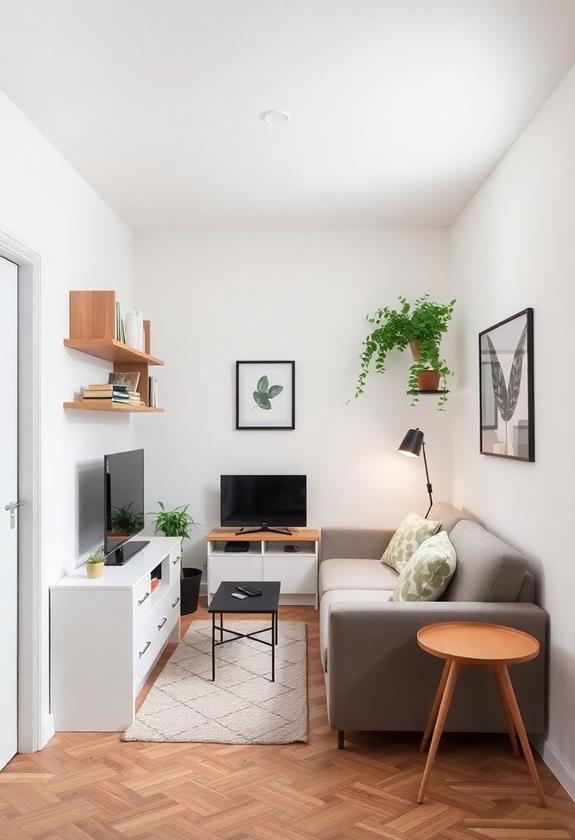 floating furniture arrangement