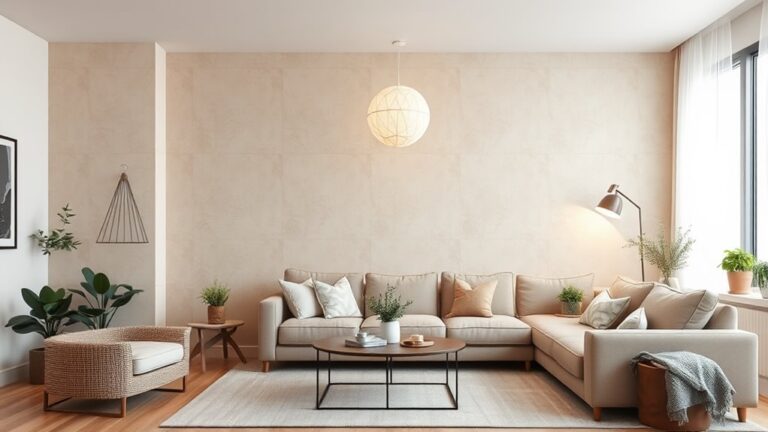 using beige wall decor